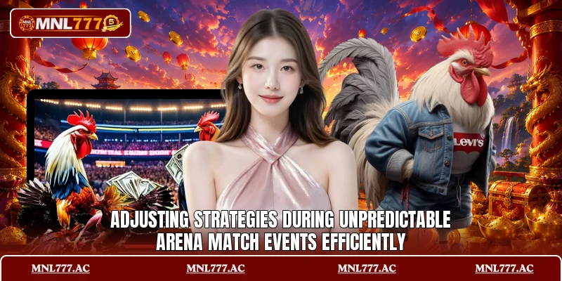 Adjusting strategies during unpredictable arena match events efficiently