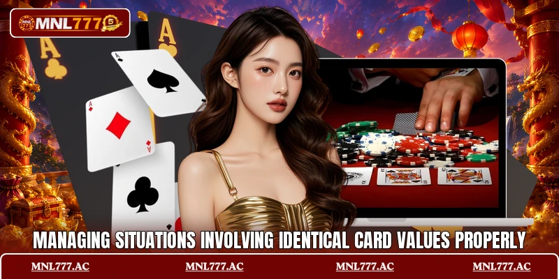 Managing situations involving identical card values properly