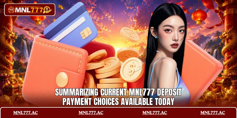 Summarizing current MNL777 deposit payment choices available today
